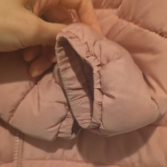 Zara Blush Quilted Jacket with Hood A1 - Picture 3 of 4